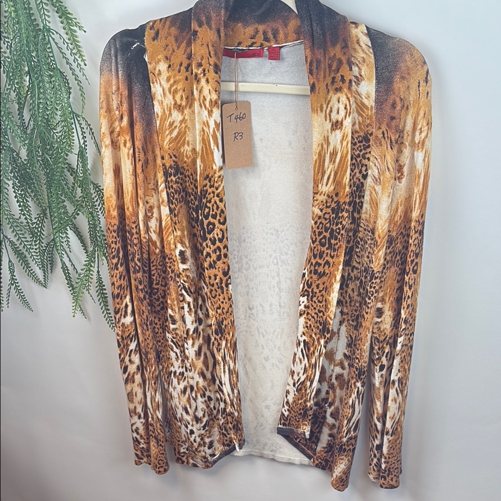 Chic Leopard Print Cardigan ( ref T 460)
